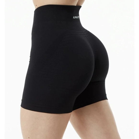 Alphalete Pants - Alphalete Seamless Short Black No Size or Care Tag Shorts Stretch Small/Medium??